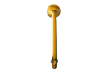 Gold Door Handle Isolated on PNG Transparent Background