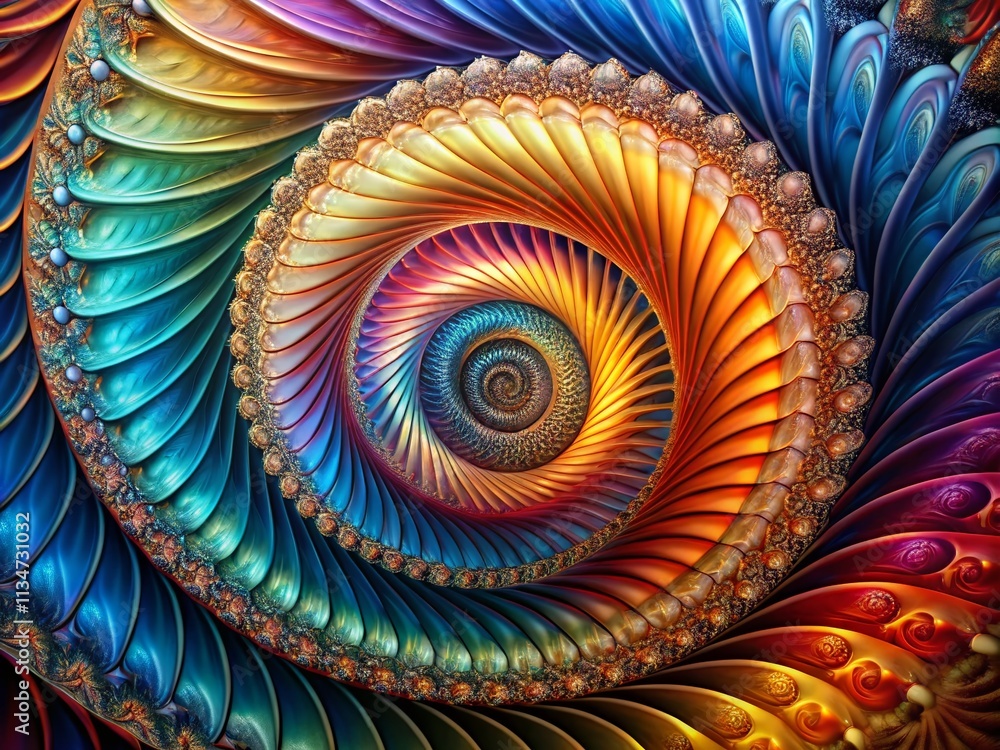 Poster captivating 3d abstract spiral design showcasing dynamic patterns and vibrant colors for modern art 