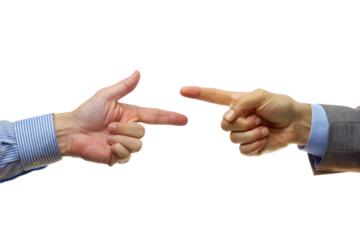 handshake isolated on white background