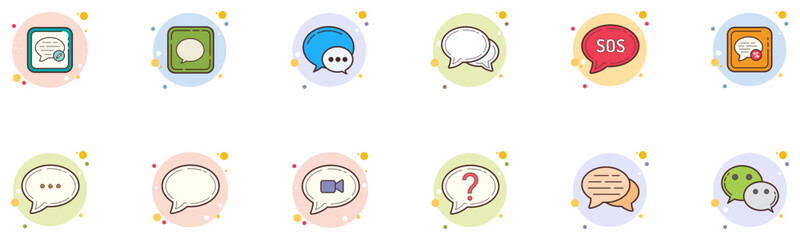 Set of Chat Bubbles icons