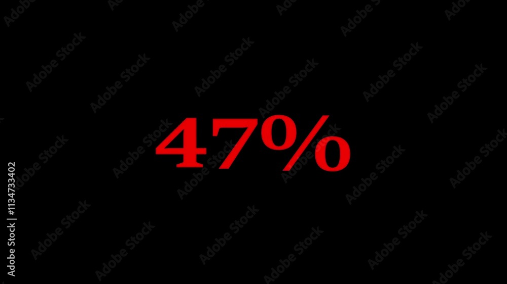 Poster futuristic progress circle with vibrant neon colors 0% to 100% . glowing neon number counting from 0
