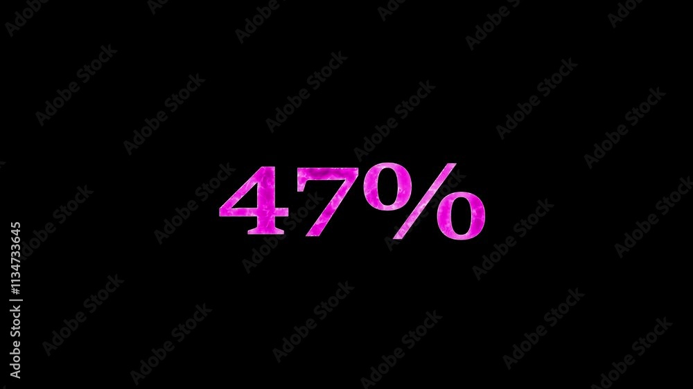 Aufkleber futuristic progress circle with vibrant neon colors 0% to 100% . glowing neon number counting from 0