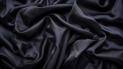 Obraz premium Lightly Crumpled Black Paper Background for Textures and Visual Depth
