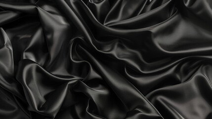 Fototapeta premium Lightly Crumpled Black Paper Background for Textures and Visual Depth