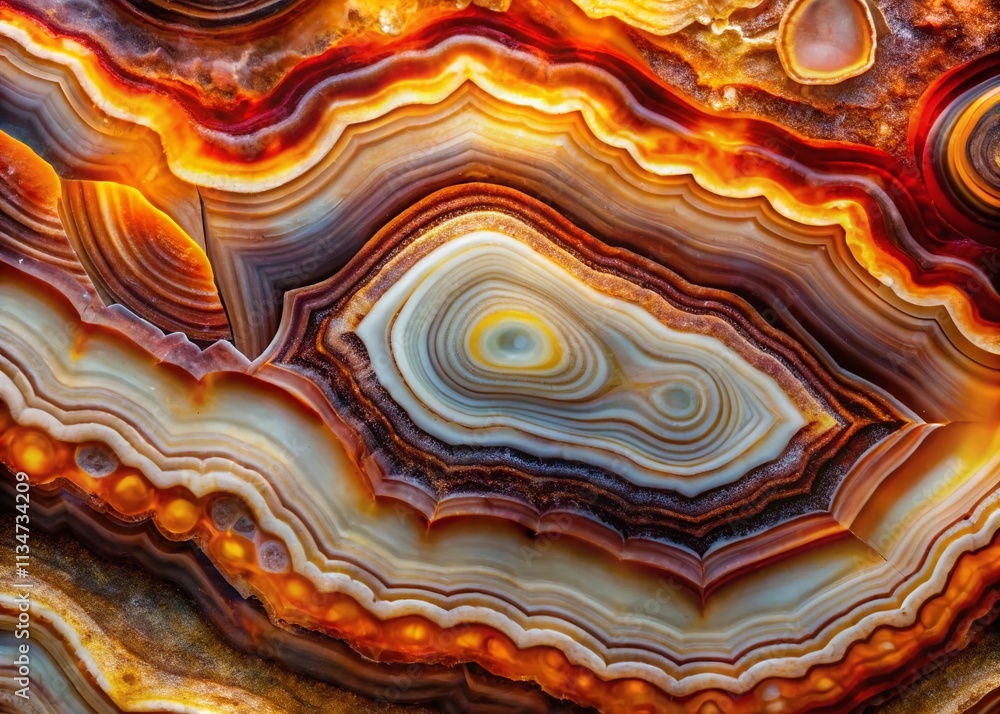 Poster captivating architectural photography featuring the unique texture of czech agate mineral, showcasin