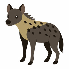 Hyena animal vector icon with white background