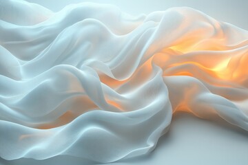 Fototapeta premium Minimalist Abstract Soft Shapes Serene Light Reflections Modern Design Studio Presentation