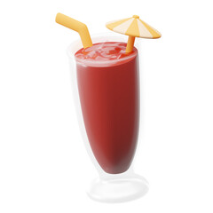 Cold drink 3d illustration