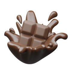 3D illustration of chocolate