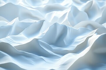 Obraz premium Textured White Crumpled Paper Background with Intricate Folds and Shadows