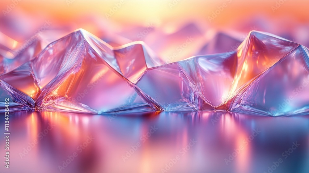 Poster holographic texture abstract background with iridescent patterns and soft pastel lights