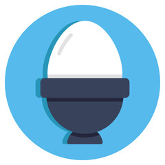 A colored design icon of boil egg