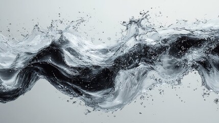 Abstract liquid typography where letters flow merge seamlessly creating an organic and continuous sense of motion