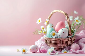 Charming Spring Decoration Featuring Floral Easter Basket