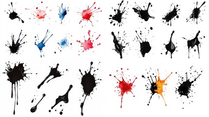 Colorful Ink Splatter Collection