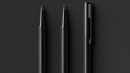pen on a black background