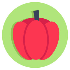 A trendy design icon of capsicum