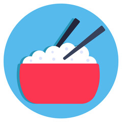An icon design of noodles