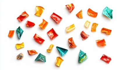 Colorful Plastic Waste: A Visual Representation of Environmental Pollution