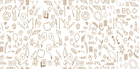 Abstract doodle shapes and patterns.