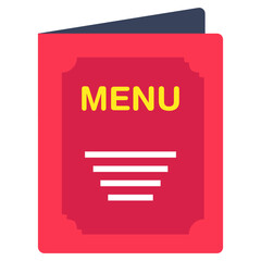 A trendy design icon of menu card