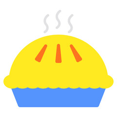 Modern design icon of apple pie