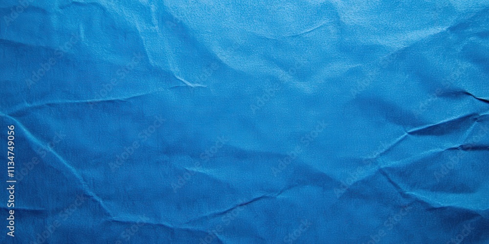 Poster textured blue background with creases and wrinkles, ideal for design projects and creative contexts,