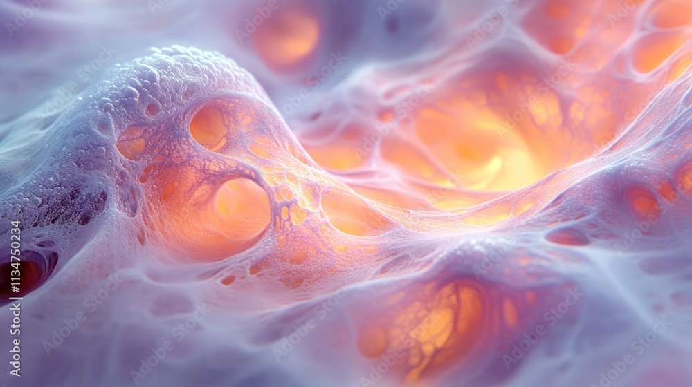 Poster abstract cellular structure: a digital rendering of organic forms