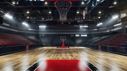 Empty Basketball Court