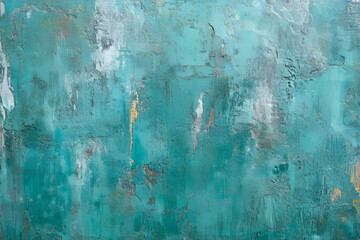 Obraz premium Textured Teal Background: Aged Wall Surface, Patina, Vintage