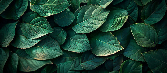 A dynamic tropical leaf backdrop with bold green hues blending seamlessly into a gradient, evoking a fresh and lush atmosphere.