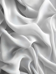 Obraz premium Soft, flowing white fabric creating elegant textures and patterns.