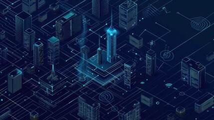 Cyberpunk Cityscape: A Digital Metropolis