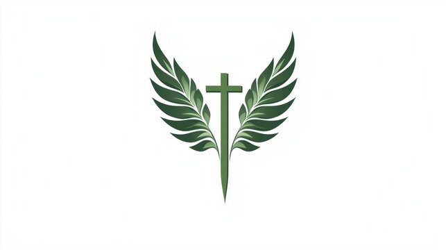 design features green leaf intertwined medical symbols representing commitment eco friendly healthcare. soothing colors convey health and wellness.