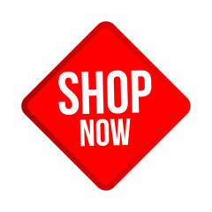 Set Label sale, red sale sticker, shop now