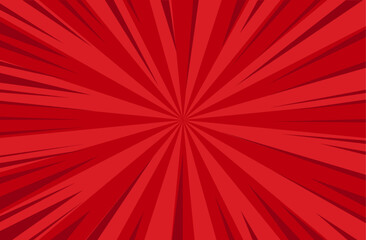Abstract background with rays, Comics Red background