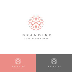 Sophisticated Flower Logo Design Template for Luxury Branding | Fully Editable