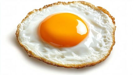 Fried Egg Vector Illustration - 2D Single Isolated Egg