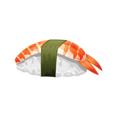Ebi sushi vector illustration