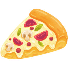 Watercolor fast food icon illustration
