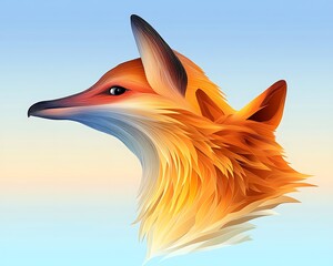 Obraz premium Double Exposure of hybrid animal, Vector Art of Penguin and Fox Combination Design