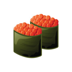 Gunkan maki sushi vector illustration