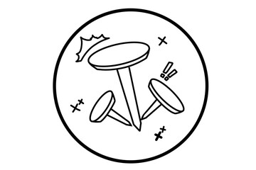 a drawing of a nail