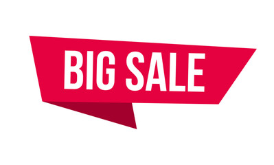 Big sale label, trial label, Red sale label