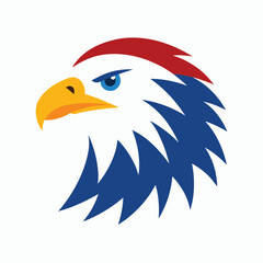 Eagle Head Vector Art Illustration, Logo Design, and Icon Concept