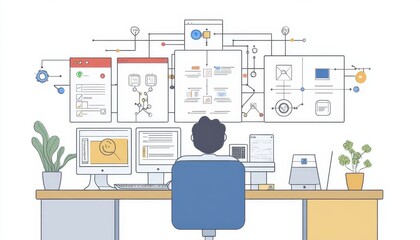 Visualize the benefits of AI in streamlining document management processes.