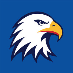 Eagle Head Vector Art Illustration, Logo Design, and Icon Concept