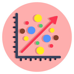 Premium download icon of regression chart