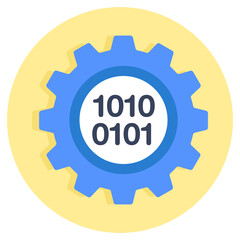 An icon design of binary code setting
