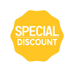 Yellow Special discount label